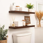 Floating Shelves for Wall Rustic Farmhouse 24 Inch Floating Shelf Wooden Shelves for Wall Pine Wood Shelf with Unique Natural