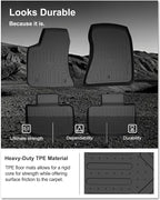 KIWI MASTER Floor Mats for 2011-2023 Dodge Charger RWD/Chrysler 300 RWD, Custom Fit All Weather Car Mats, Heavy Duty TPE Floor Liners, Front & Rear 2 Row, Black