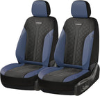 Coverado Seat Covers Front Seats, Leather Automotive Seat Covers 2-Pack, Mesh Breathable Auto Seat Protectors, Driver Seat Co