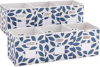 MAX Houser 6 Pack Foldable Fabric Storage Bins with Handles - Ideal for Closet Organization, Bedroom and Nursery（Blue, 12"x12
