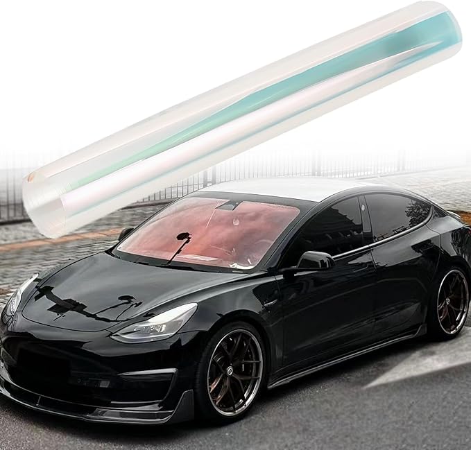 Chameleon Charming Red Windshield Tint 89.3% VLT Car Front Window Tint Colorful Red Color Change Effect Car Window Solar Protection Film, 39.37" x 393.70"