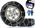 Snow-Chains Auto Fixing 1 Min Quick Fit Easy Installation Tire-Chains, Portable Reusable Universal Emergency Tire Traction Ch