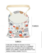 Car Trash Can, Durable Hanging Car Trash Garbage Bag, Cute Automotive Garbage Cans Organizer, Colorful Seamless Pattern