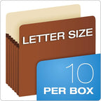 Pendaflex Expanding File Pockets,Letter Size,File Organizer for School,Home or Office,5.25" Expansion,Reinforced with Dupont™