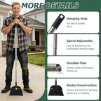 Floor Scraper Multifunctional Garden Shovel with 82” Adjustable Handle & Sharp Blade Heavy Duty All Steel Flat Shovel for Sidewalks Lawn Driveway Garden Weed Ice Dirt Moss Removal