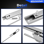 Universal Adjustable Seat Slider, Dual Locking Rails Brackets Kit Compatible with Bucket Seat