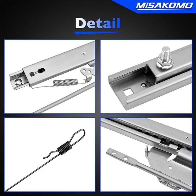 Universal Adjustable Seat Slider, Dual Locking Rails Brackets Kit Compatible with Bucket Seat