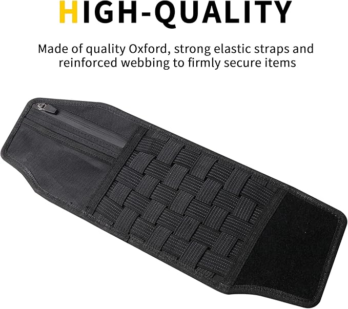Tactical Sun Visor Organizer Visor Storage Compatible with 2018-2026 Jeep Wrangler JL 4XE Gladiator JT Accessories Car Sun Visor Sunglasses Holder Webbing Molle Panel, 2x Driver Passenger