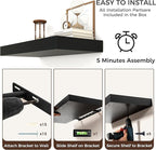 Floating Shelves for Wall, 24 Inch Wide x 12 Inch Deep Floating Shelves, Long Wood Floating Wall Shelf Shelves for Living Roo