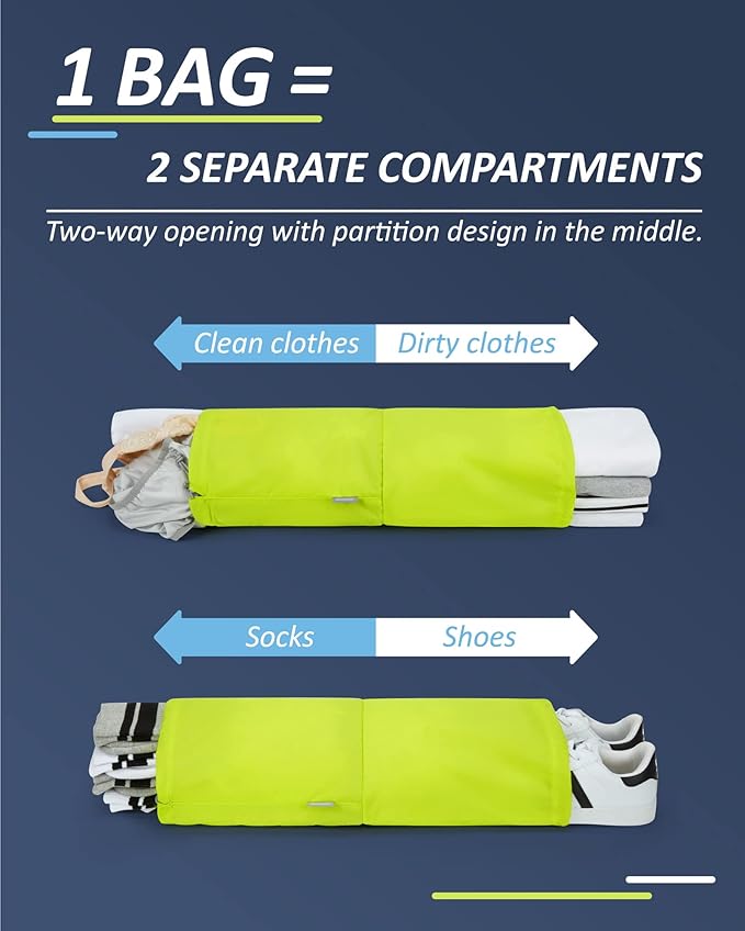 BAGSMART 6 Set /4 Set/2 Set Compression Packing Cubes for Travel, Lightweight Luggage Organizer Bags, Durable Space Saver Bag