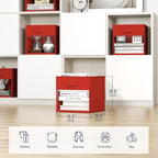 DIMJ Cube Bins, 12.2-Inch Storage Bins Cubes with Window, 6 Packs Collapsible Storage Bins with Handles, Closet Storage Baske