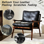 Black Leather Recoloring Balm, Leather Repair Kit for Furniture, Leather Scratch Remover, Leather Color Restorer for Couch, C