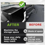 Muslogy Dashboard Storage Box Compatible with 2024-2026 Tacoma & 2025 2026 4Runner Accessories Center Console Organizer w/14-inch Screen for Limited Trailhunter TRD Pro (14 Inch Screen Only) (Black)