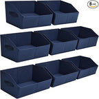 Homsorout Closet Baskets for Shelves Trapezoid - Decorative Storage Baskets with Handle, Closet Bins for Organization, Shelf 