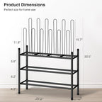 STO STO Detachable Shoe and Boot Rack Organizer, Metal Stackable Boot Rack for 6 Pairs, 2-Tier Shoe Rack for 9 Pairs, Adjusta