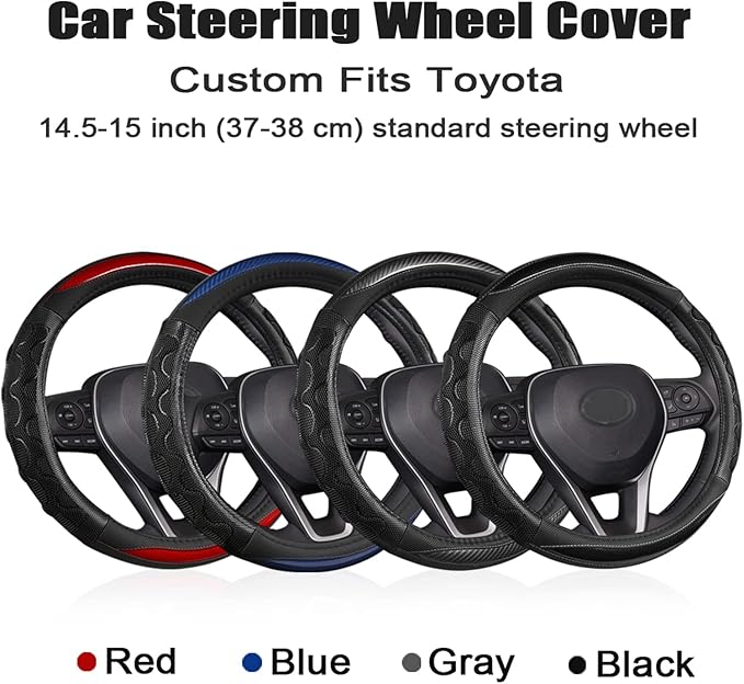 GIANT PANDA Steering Wheel Cover for Toyota, Auto Car Steering Wheel Cover for Toyota Highlander Rav4 Corolla Camry,Standard 