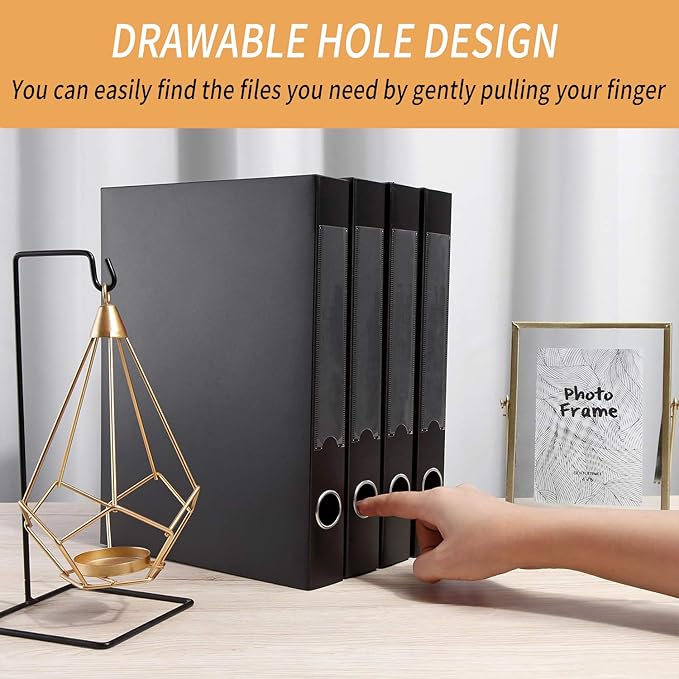 A4 Storage File Boxes Plastic Archives Cases with Lid, File Folder Organizer Document Filing Box for Office, Letter Size Pape