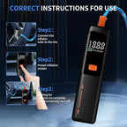 Tire Inflator Portable Air Compressor - ZGWATO Tire Air Pump with Digital Pressure Gauge, Auto Shut Off, 3X Faster Inflation, Cordless Tire Inflator for Car, Motorcycle, Bike, Bicycle and Ball, Black