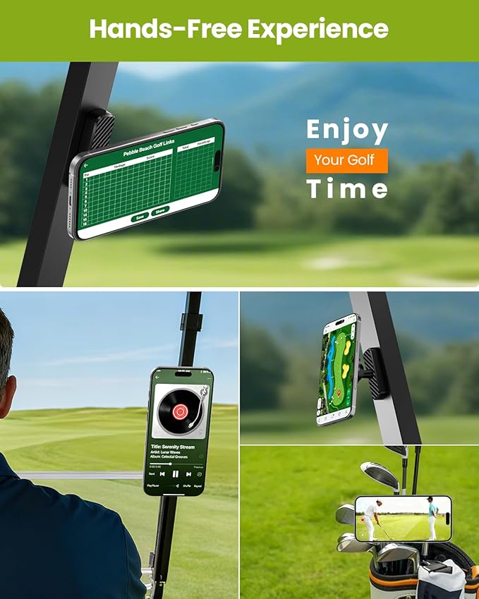 Magnetic Golf Cart Phone Holder, Golf Accessories Gifts for Men Dad Husband Unique, 360° Rotation US Flag Phone Mount for Golf Cart, Birthday Golf Gifts for Men Him Boyfriend, 2026 Golfers Must Haves