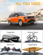 Tuyoung 300lbs Roof Rack Cross Bars Compatible with 2024 2025 2026 Hyundai Santa Fe & Santa Fe Hybrid (Not for SE), Lockable Heavy Duty Aluminum Anti-Theft Metal Lock Roof Crossbars