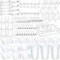 Zubebe 106 Pcs Pegboard Hooks Assortment with Bins, Pegboard Accessories Organizer Kit Include Bins with Hooks and Loops Pape