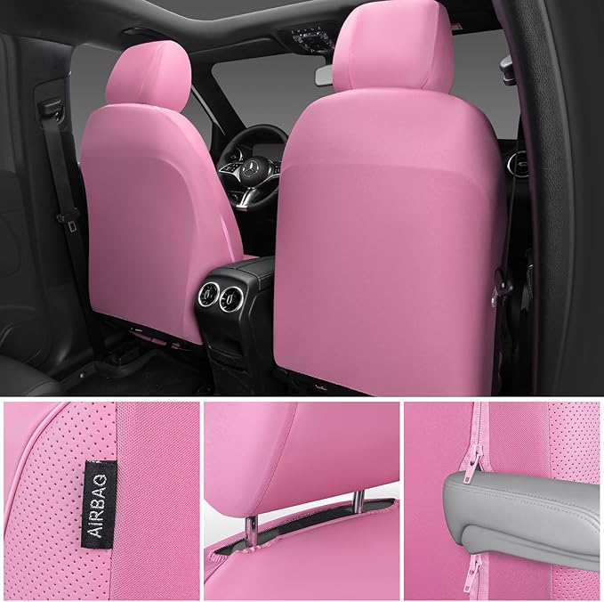 CAR PASS 3D Foam PU Leather Car Seat Covers, Universal Seat Covers Full Sets for Trucks SUV Sedan Automotive Seat Covers Armr