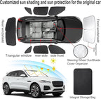 TINGLU Window Shades 8PCS for Jaguar F-Pace 2016-2025 2026 Accessories Car Side Full Windows Rear Triangular Windshield Sun Shade Sun UV Rays & Privacy Protection for Camping,Napping