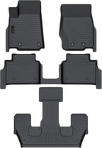 Auxko All Weather 3 Row Floor Mats for Jeep Grand Cherokee L 2021-2025 2026 6 Seat(2nd Row Bucket Seat Without Center Console) TPE Floor MatS Liners Black