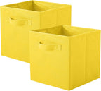 ShellKingdom Storage Bins, Foldable Fabric Storage Cubes and Cloth Storage Organizer Drawer for Closet and Toys Storage, 2 Pa