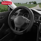 Rubbermaid Steering Wheel Cover – Universal Fit 14.5"–15" Steering Wheel Cover, Anti-Slip Grip, Breathable Leather, All-Seaso