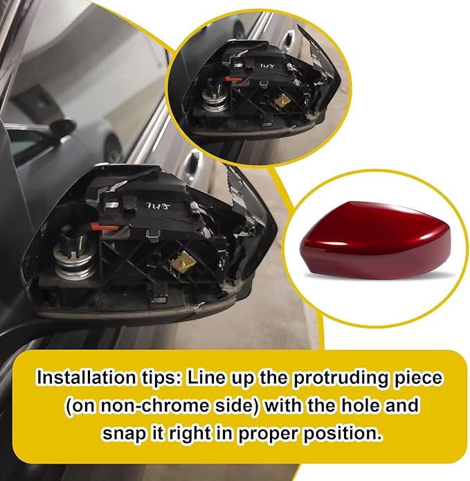 Car Door Side Rearview Mirror Cover Compatible With Nissan Sentra 2013 2014 2015 2016 2017 2018 2019 Housing Rearview Mirror Protective Cover Red Right Side