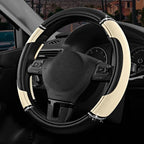 Road Comforts Leather Steering Wheel Cover - Made with PVC Leather - Anti-Slip, Universal Fit 14 1/2 inches to 15 inches - Mi