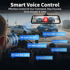 Mirror Dual Dash Camera,4K and 2.5K Dash Cam with Voice Control Rear View Mirror Camera and WiFi,GPS Dashcam for Cars with WD