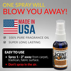 Scent Bomb Air Freshener Spray, Long-Lasting Odor Eliminator - Effective Deodorizer for Home & Car, Fresh Room Spray for Kitc