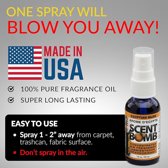Scent Bomb Air Freshener Spray, Long-Lasting Odor Eliminator - Effective Deodorizer for Home & Car, Fresh Room Spray for Kitc