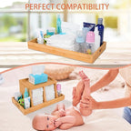 Three colors Bamboo Diaper Organizer, Wooden Diaper Caddy, Changing Table Organizer Storage Organizer, Nursery Baby Organizat
