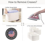 Storage Baskets for Shelves White Rope Basket for Organizing 4 Pack Rectangle Toy Bins for Nursery 12.7"Lx9"Wx7.9"H