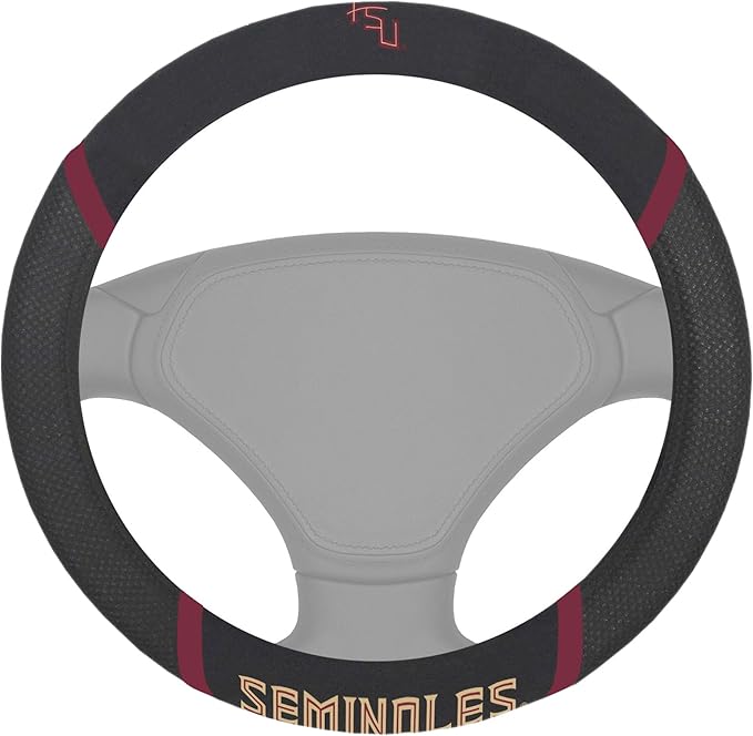 FANMATS NCAA Unisex-Adult Embroidered Steering Wheel Cover