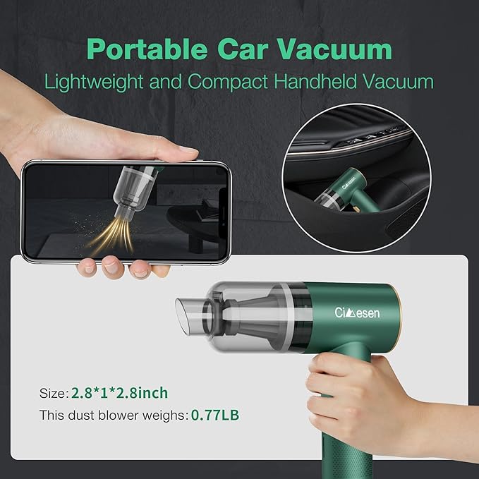 Car Vacuum Portable 4 in 1 Vacuum Cleaner 12000Pa Mini Handheld Vacuum Cordless Rechargeable 120W High Power Vacuum Cleaner &