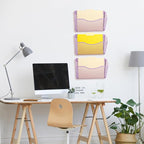EASEPRES 3 Single Pocket Mesh Hanging File Organizer, Vertical Wall Mounted Magazine File Holder, Mount Basket Mail Paper Doc