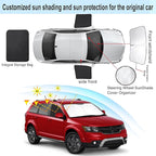3PCS Car Window Shades Front Windshield Sun Shade Foldable Window Shade Custom Fit for Do-dge Journey 2009-2020 Accessories Car Shades for Front Windows Anti-UV Rays Block Heat