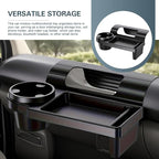 Car Window Storage Organizer, Multifunctional Car Window Water Cup Holder/Phone Phone Mount, Clip-on Car Door Hanging Box, Universal for Most Cars (Black #A)