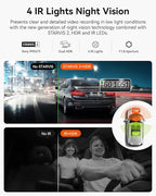 Vantrue N2X 2.7K Dash Cam Front and Inside, 5G WiFi Dual Dash Camera for Car with HDR IR Night Vision, STARVIS 2, GPS, 2.5K/6