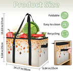 Reusable Grocery Bags Heavy Duty Shopping Bags Foldable Large Tote Bags with Long Handles & Hard Bottom