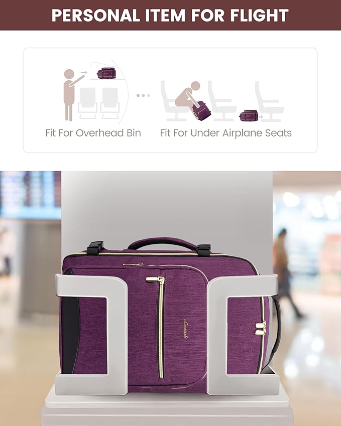 LOVEVOOK Travel Backpack for Women & Men 50L,Airline Approved Carry On Backpack Travel Essential,TSA Carry on Luggage,Waterpr