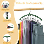Legging Organizer for Closet, Metal Yoga Pants Hangers 4 Pack w/10 Clips Holds 40 Leggings, Space Saving Hanging Closet Organ
