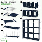 Cube Storage Organizer with Storage Bins Included - The Perfect Closet Organizers and Storage Solution. Includes 12 Storage C