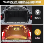 HOLDCY Car LED Strip Lights - Trunk Cargo Ambient Lighting, Warm Yellow 3500K, 118.11 inches Flexible Cuttable LED Light Strip, Easy Install, Waterproof, Universal Fit for Car Trunks, SUVs, and Vans