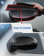 Rearview Mirror Fully Caps Covers Compatible with 2007-2014 Chevy Silverado GMC Sierra Avalanche Tahoe Suburban Yukon Escalade ESV Left Right Side View Mirror Cover Caps, Carbon Fiber