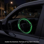 West Llama Customized Auto Car Steering Wheel Cover for Dodge RAM 1500 2500 3500, 15.5-16 inch (White+Green-Large Size)